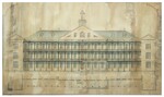 Charity Hospital, 1830s Architectural Drawing of Ground Plan