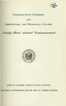 Louisiana State University and Agricultural and Mechanical College- 1954- Ninety-third Annual Commencement by Office of the Registrar