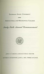 Louisiana State University and Agricultural and Mechanical College- 1957- Ninety-Sixth Annual Commencement by Office of the Registrar