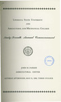 Louisiana State University and Agricultural and Mechanical College- 1958- Ninety-seventh Annual Commencement by Office of the Registrar