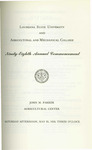 Louisiana State University and Agricultural and Mechanical College- 1959- Ninety-eighth Annual Commencement by Office of the Registrar