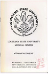 Louisiana State University Medical Center- 1969- Commencement by Office of the Registrar