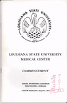Louisiana State University Medical Center- August 1975- Commencement by Office of the Registrar