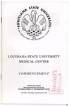 Louisiana State University Medical Center- December 1979- Commencement by Office of the Registrar