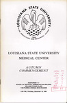 Louisiana State University Medical Center- 1980- Autumn Commencement by Office of the Registrar