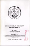 Louisiana State University Medical Center- 1982- Autumn Commencement by Office of the Registrar