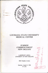 Louisiana State University Medical Center- 1986- Summer Commencement