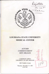 Louisiana State University Medical Center- 1987- Autumn Commencement by Office of the Registrar