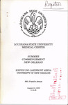 Louisiana State University Medical Center- 1990- Summer Commencement by Office of the Registrar
