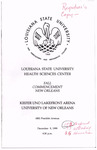 Louisiana State University Medical Center- 1999- Fall Commencement by Office of the Registrar