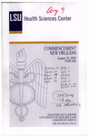 Louisiana State University Health Sciences Center - 2002- Summer Commencement by Office of the Registrar