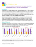 Patterns in Medicaid Behavioral Health Client and Provider Data in Louisiana amidst Covid-19, and other Natural Disasters